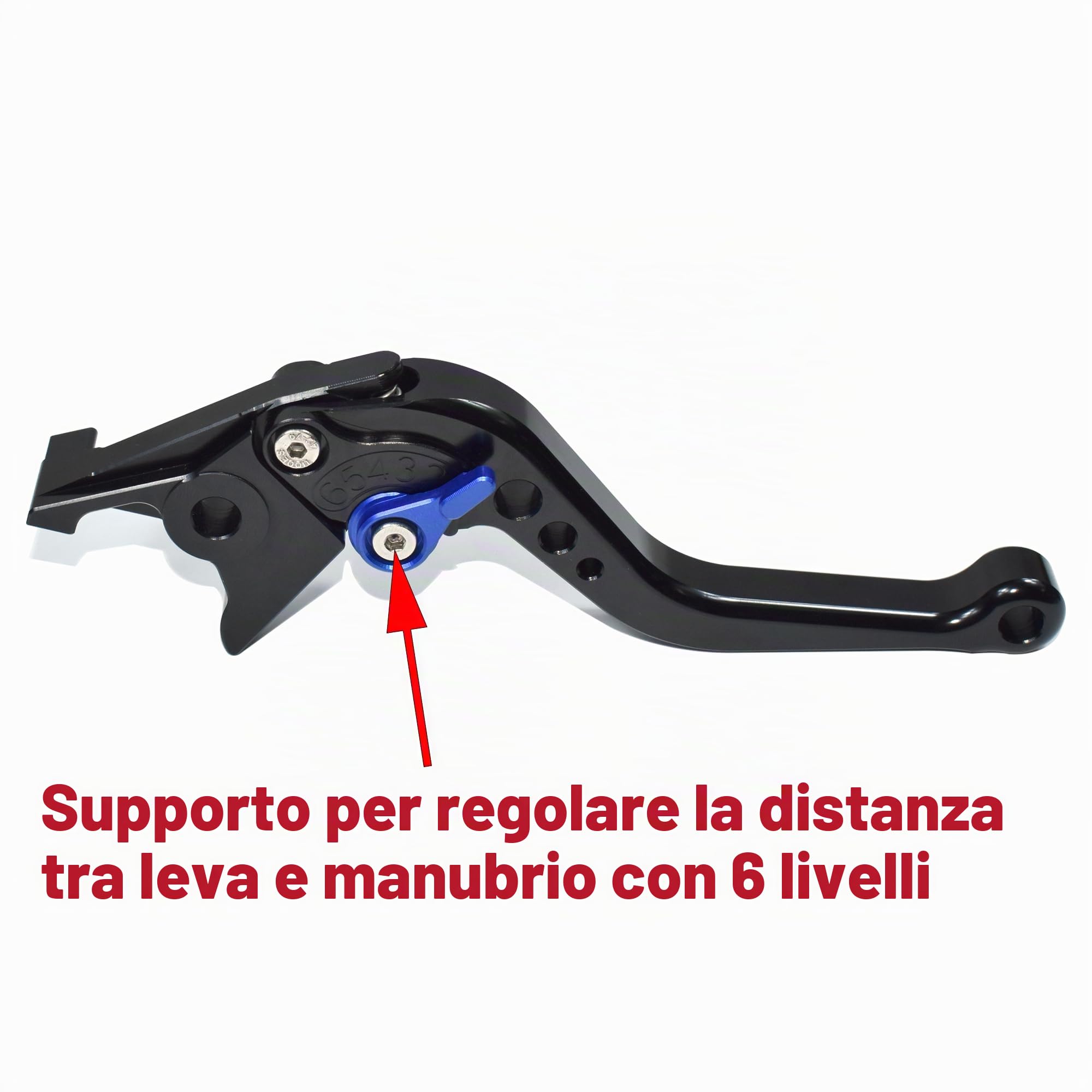 Leva freno corta Leva frizione compatibile con YAMAHA R3 R25 MT-03 MT-25 2015-2024, Realizzato in lega di alluminio CNC (Blue)