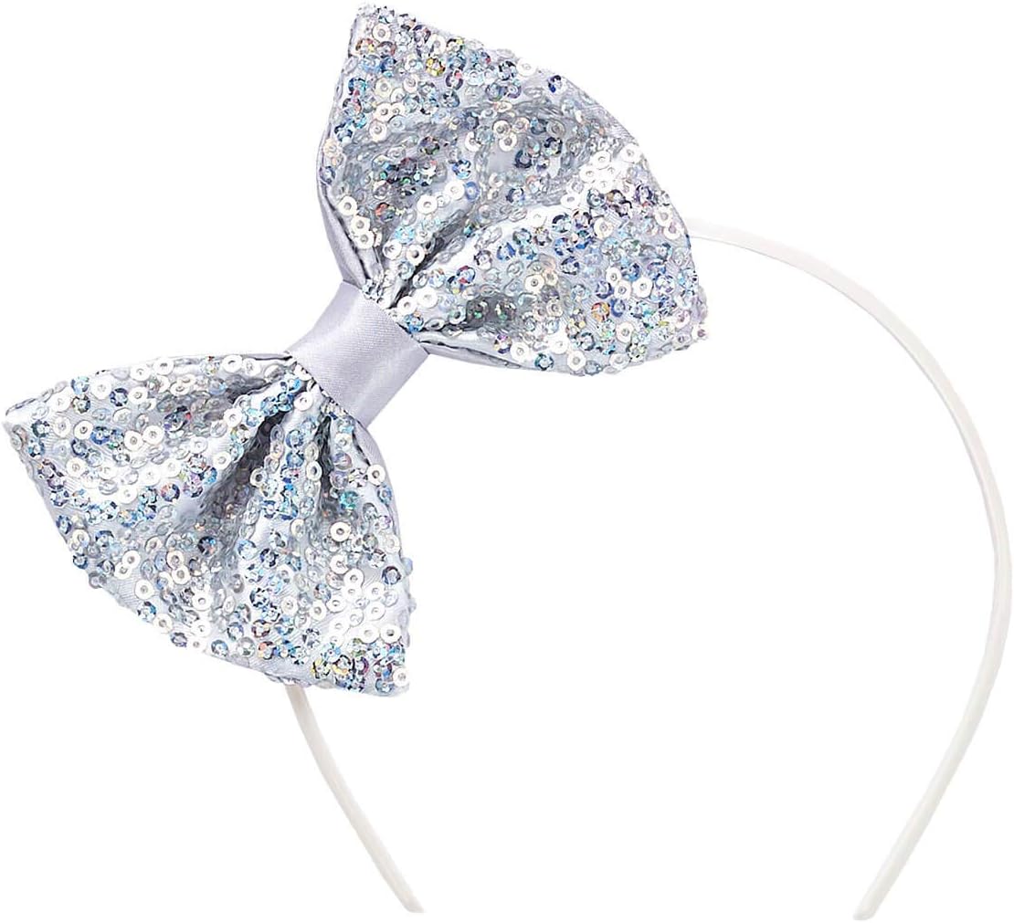 Build A Bear Workshop Silver Sequin Bow Headband