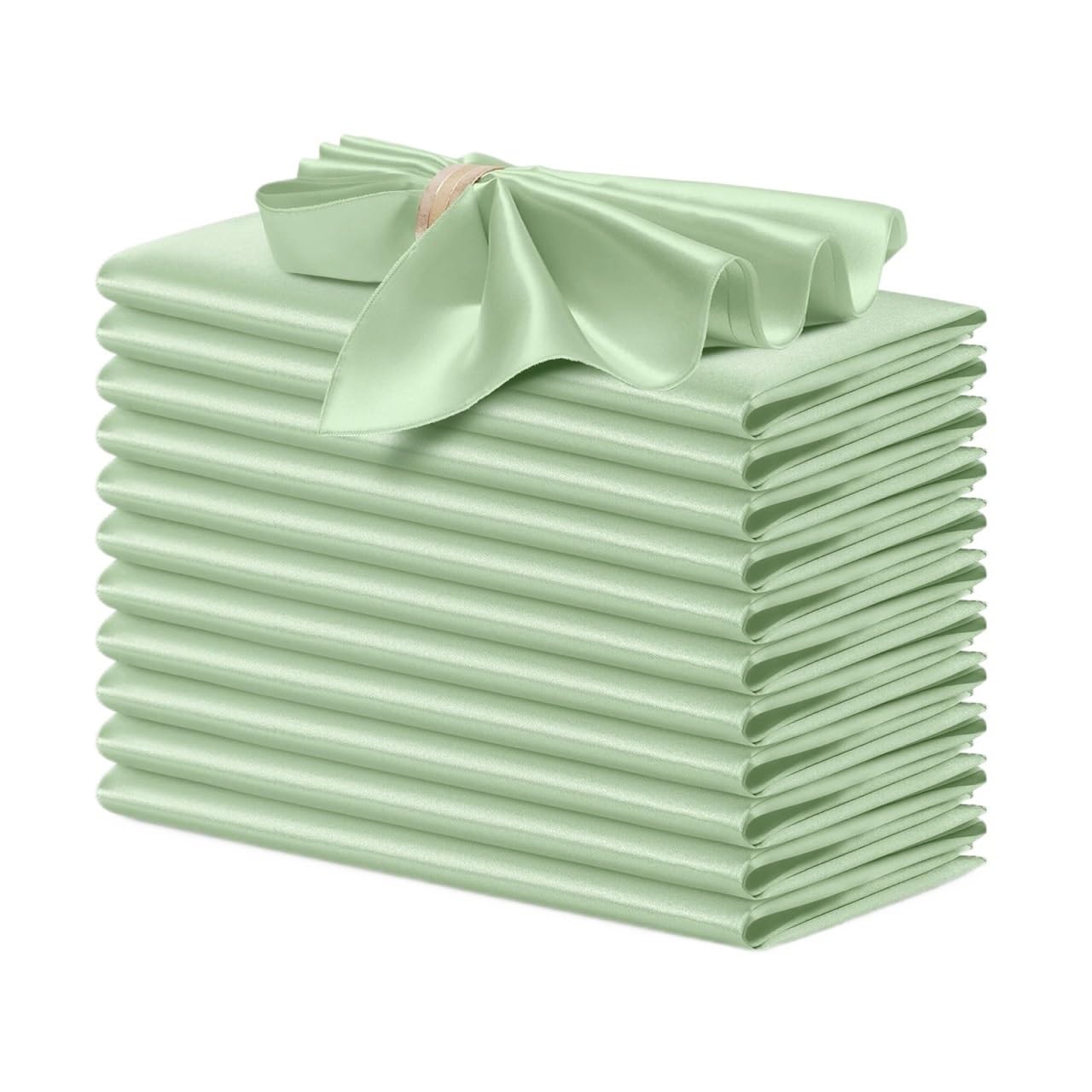 12PCS Pink Satin Napkin 30×30cm Soft Table Napkins For Romantic Weddings Party Dinner Decoration(Blue)