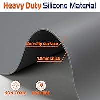 Vista 4 de Warome Tapete de silicona, 78.7 x 23.6 pulgadas, resistente al calor, para encimera, protector de encimera, tapete protector de encimera, tapete