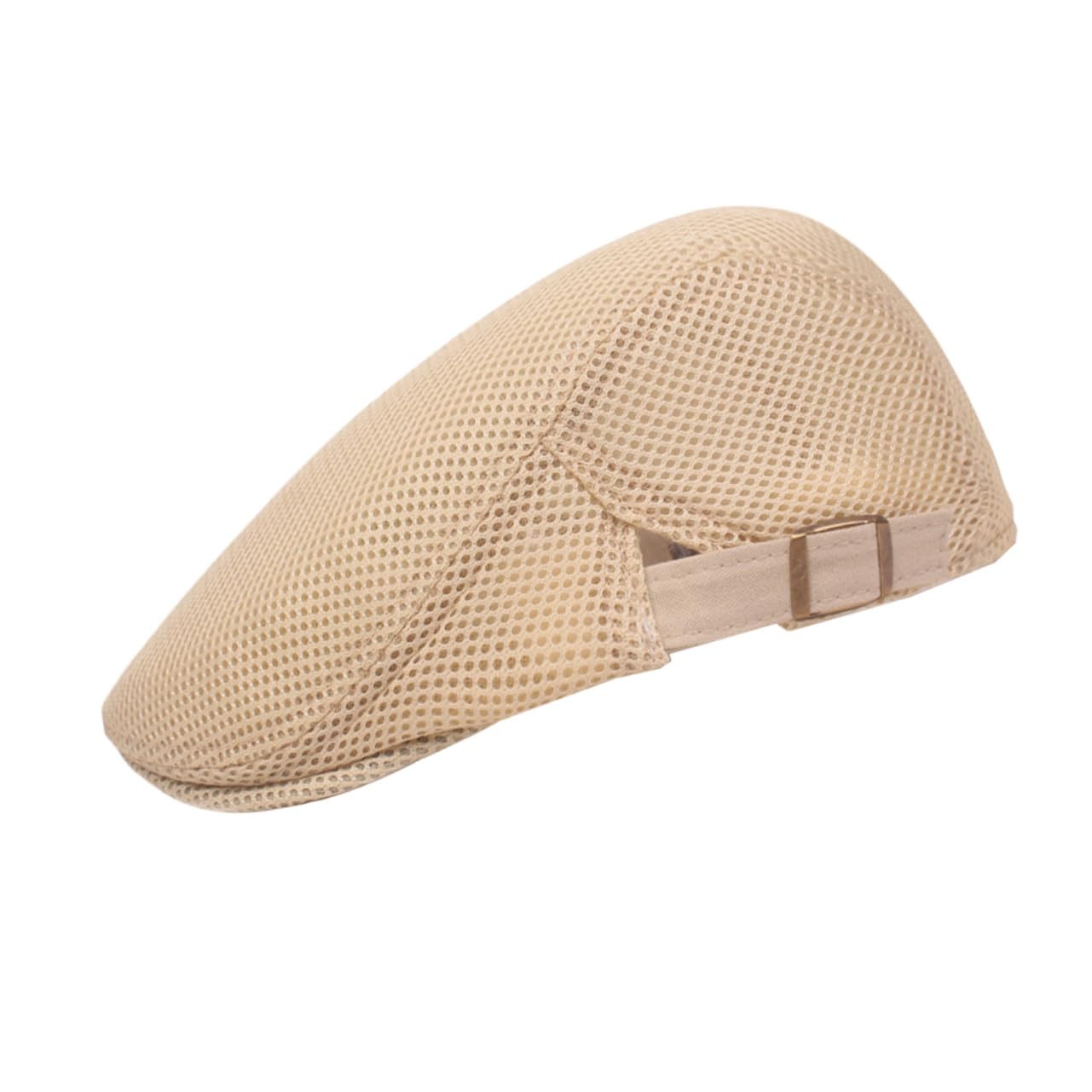 FOMIYES Adjustable Mesh Beret Hat for Breathable Fashion Painter Cap for Adults Beige for Outdoor Activities and Everyday Wear