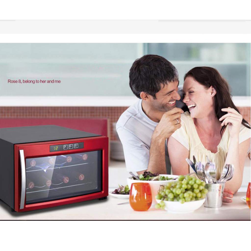 LJLZXPBUS Countertop Wine Cooler- White & Red Wine Fridge Chiller Wine Cooler Refrigerator - Freestanding Compact Mini Wine Fridge 8 Bottle Capacity, Digital Co on Fridge.com