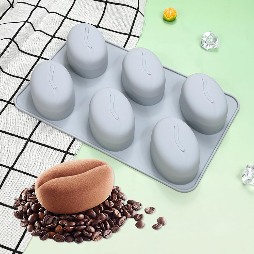Silicone stampi cottura per Mousse torta, 3D cottura stampi dessert stampo per cioccolato pasticceria gelatina cheesecake, forma di fascio di caffè