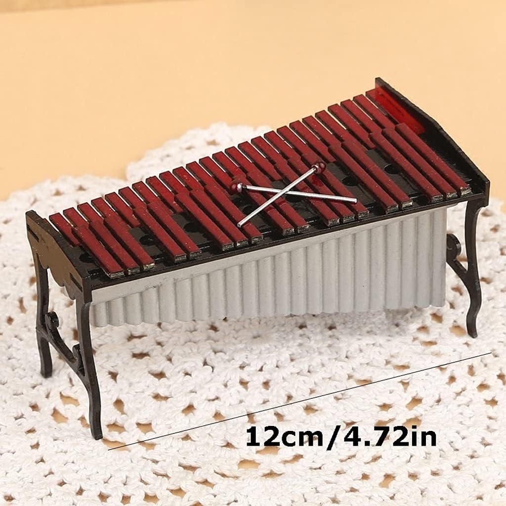 DWQ Mini Marimba Model with Box, Miniature Musical Instrument Desktop Decoration for Shooting Props/Music Gift (Size : 12cm)
