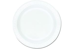 Dart 9PWCR 9” White Unlaminated Foam Plate, Perfect for Parties and Picnics