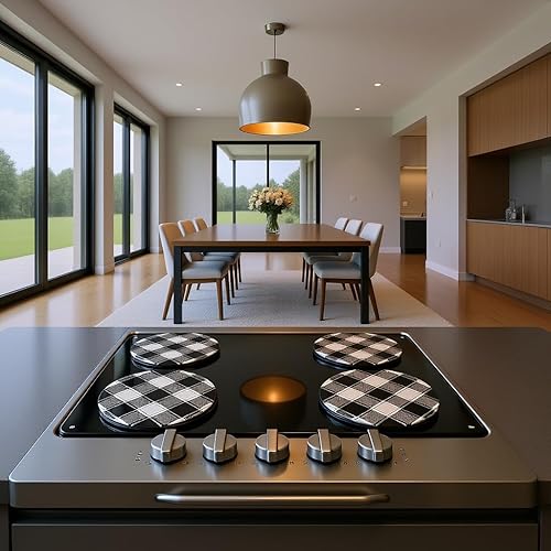 Miniatura 6 de Reston Lloyd, Burner Covers For Electric Stovetop, Decorative Lightweight Tin Covers, Set of 4 (2-8 inch & 2-10 inch), Conceals Messy Drip Pans,