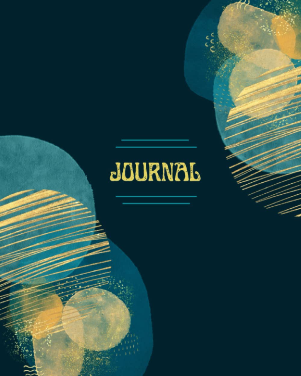 Journal abstrait bleu et doré pour structurer vos notes de bureau