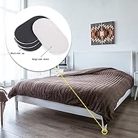 Vista 2 de Deslizadores de muebles grandes reutilizables para alfombras y suelos de madera dura, paquete de 8 almohadillas protectoras ovaladas de 9-1/2