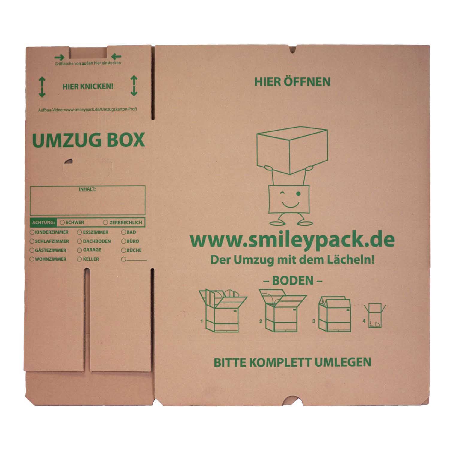 Lot de 10 cartons de déménagement 621 x 301 x 331 mm pouvant supporter jusqu'à 40 kg, professionnels, grands et stables, double cannelure (lots entre 5 et 240 cartons)