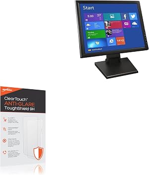 BoxWave Screen Protector Compatible with Angel POS Resistive Touch Screen POS LED Monitor 17 in - ClearTouch Anti-Glare ToughShield 9H 2-Pack, Anti-Glare 9H Tough Flexible Film Screen Protector