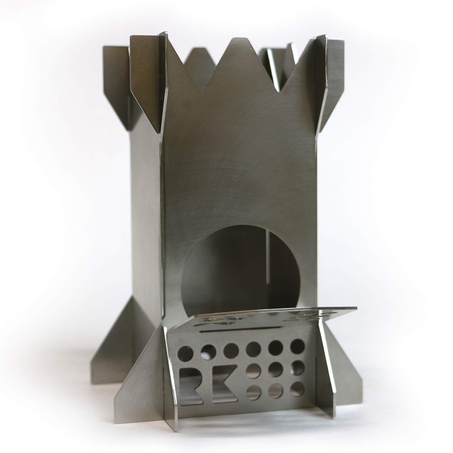 Rocket KingMICRO Flat Pack Stainless Steel Wood Burning Camping Stove | MADE IN USA | Perfect for Backpacking, Hiking and Canoeing