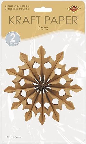 Miniatura 4 de Beistle Abanicos de papel Kraft