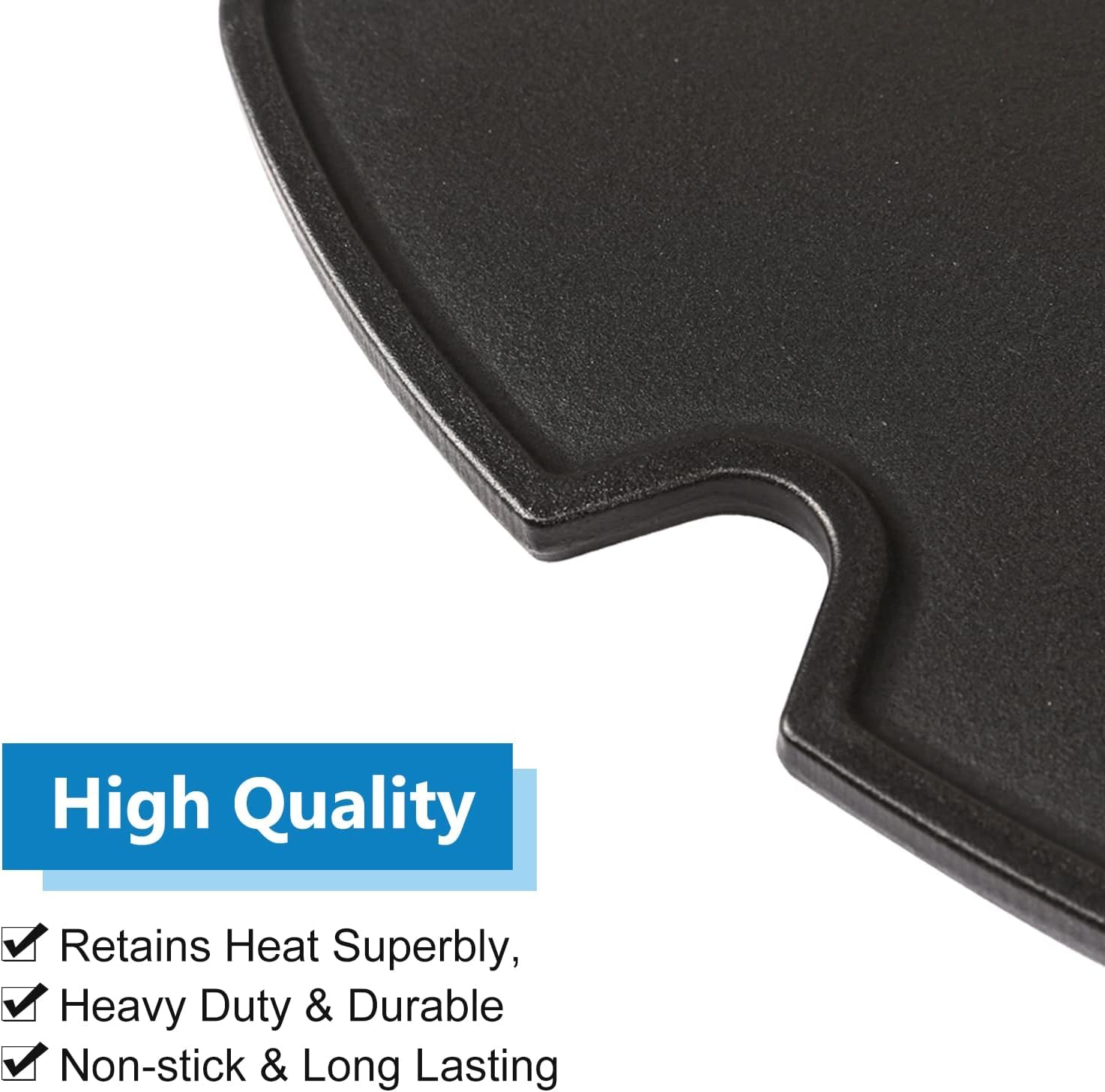 Denmay Plancha de hierro fundido para Weber Traveler Compact, parrilla de gas portátil, placa de fundición para exteriores, pieza de repuesto para Weber Traveler Compact, placa de parrilla de repuesto