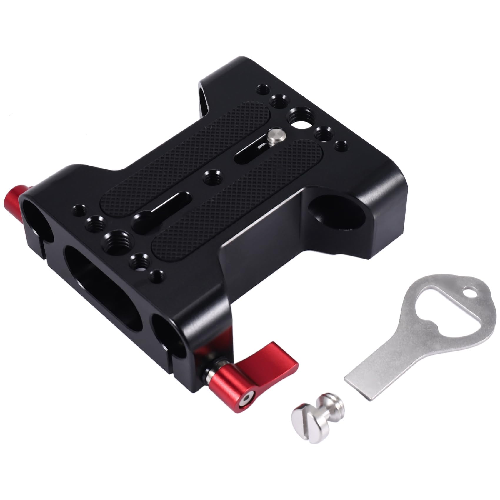 Placa Base de CáMara MultifuncióN con Abrazadera de Riel de Varilla de 15 Mm para Accesorios de Soporte de Plataforma de Hombro de CáMara DSLR