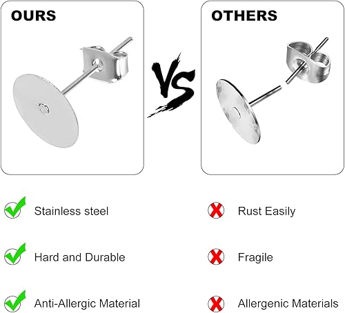 Miniatura 10 de Kit de ganchos para aretes de 5 colores, ganchos hipoalergénicos para aretes y 1000 anillos de salto, alicates de joyería, aretes de gancho de pez,