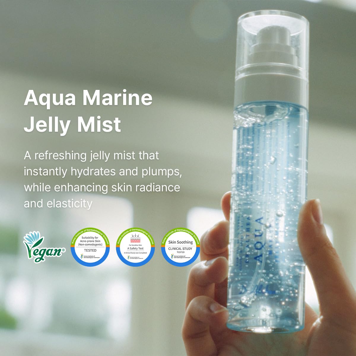 Dr.Althea Aqua Marine Jelly Mist | Spray Nebbia Viso Ultra Leggero Idratante | Siero con PDRN e Acido Ialuronico Triplo | Skincare Coreana Vegan | 100 ml