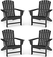 Vista 23 de BRIOPAWS Adirondack - Juego de 2 sillas para hoguera, de gran tamaño, plástico HDPE, resistente a la intemperie, para terraza, exterior, piscina