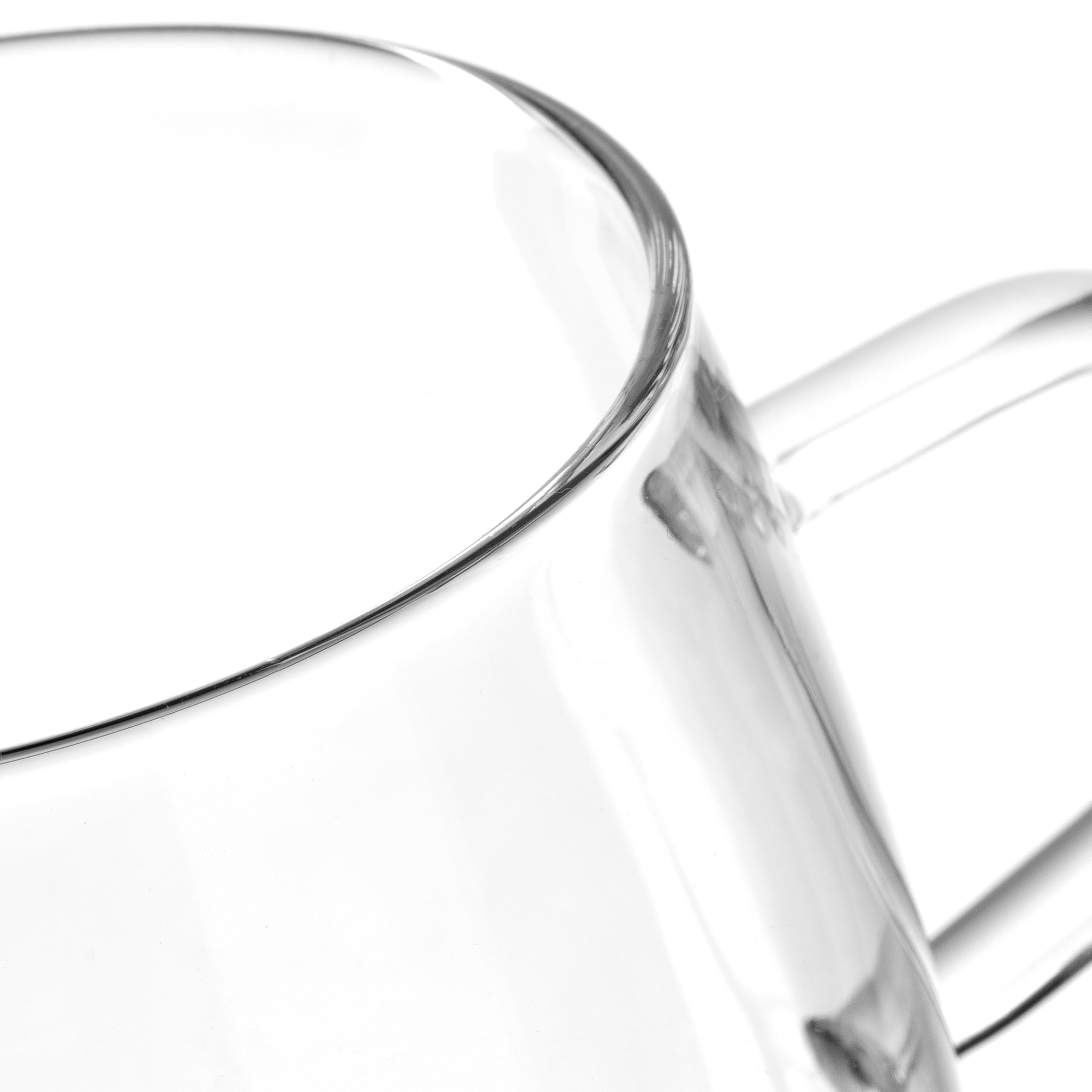LEONARDO HOME Tè per Te zestaw 4 filiżanek do herbaty - duży kubek do herbaty z grubościennego szkła borokrzemowego - wyprodukowano ręcznie - pojemność 570 ml, można używać w kuchence mikrofalowej - 4