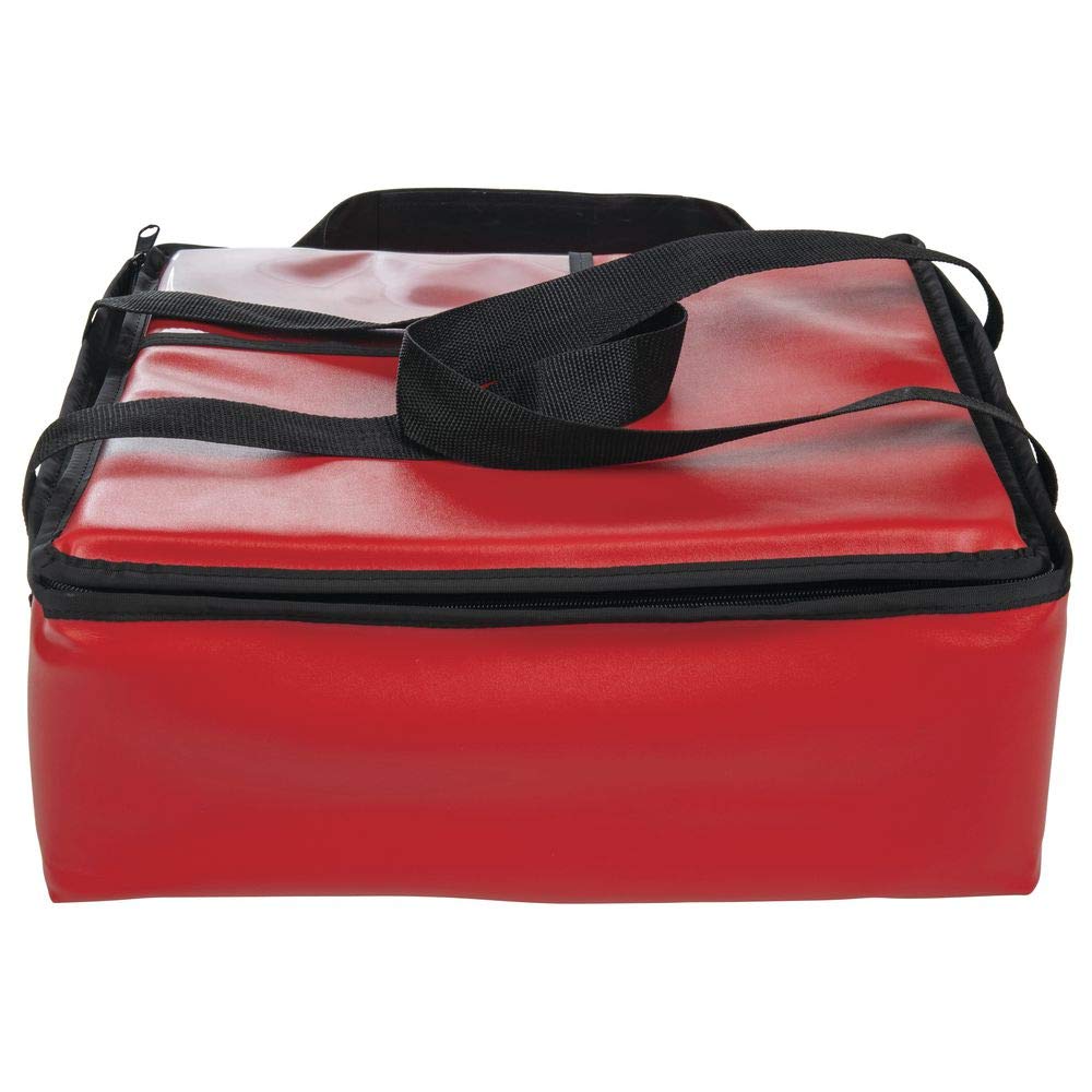 Commercial Insulated Meal Delivery Bag by HUBERT – 16.0 liters, Plastic, Red, Model 40069