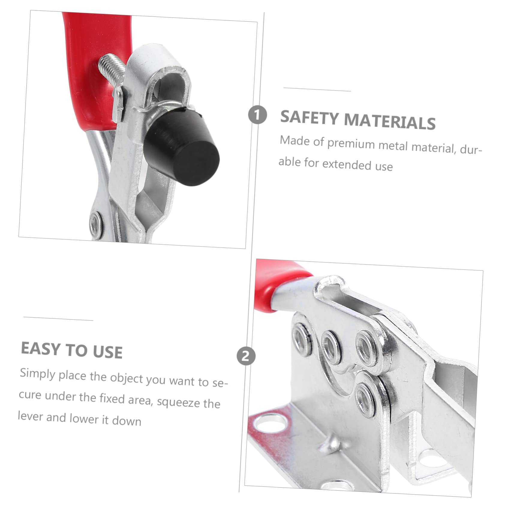 ARTIBETTER Metal Hand Tool Clamps Quick Toggle Clamp Adjustable Rubber Head for Machine Woodworking