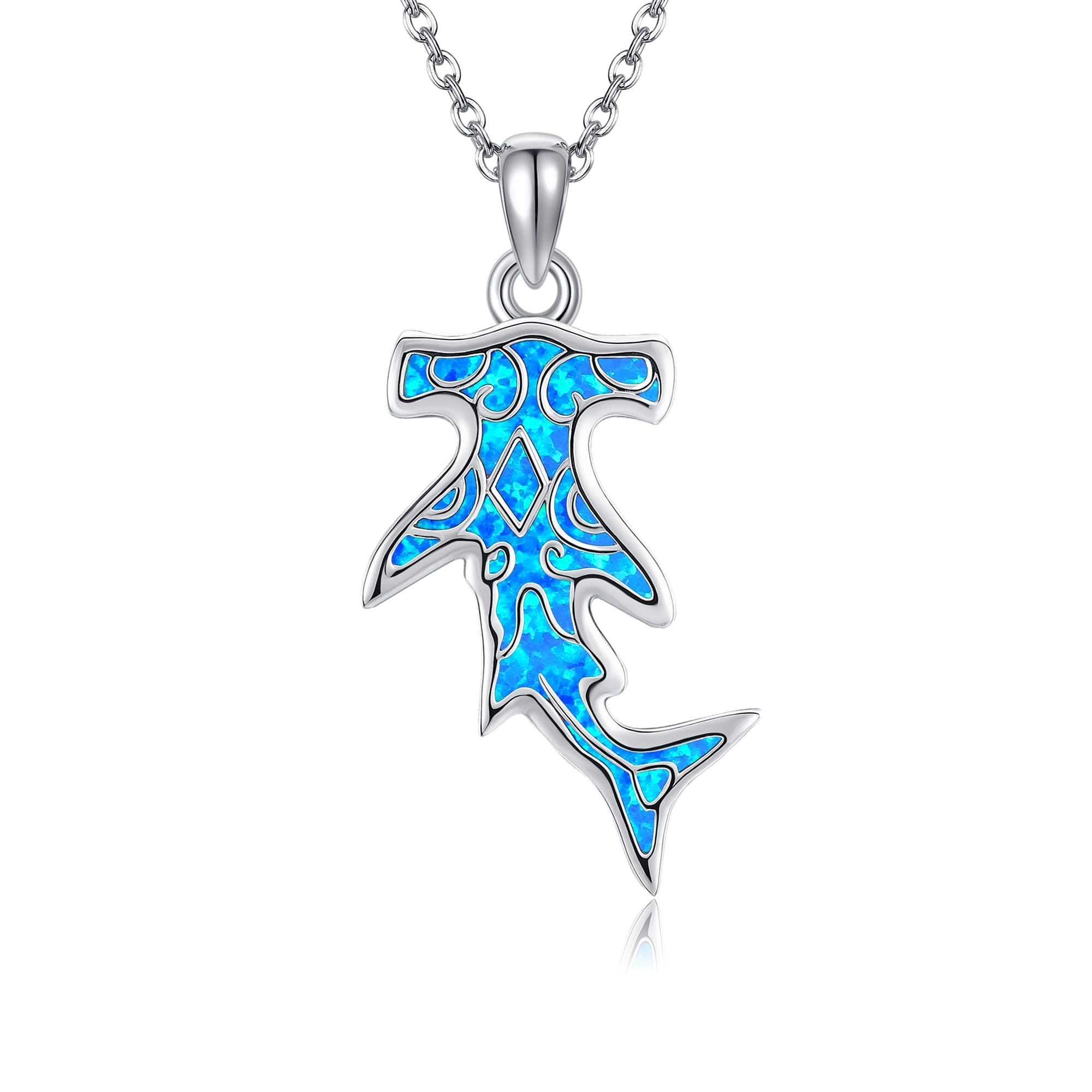 AXOMY Hammerhead Shark/Phoenix/Goat/Butterfly/Cow/Manta Ray/Red Panda/Hummingbird/Schnauzer Necklace 925 Sterling Silver Animal Jewelry Gifts for