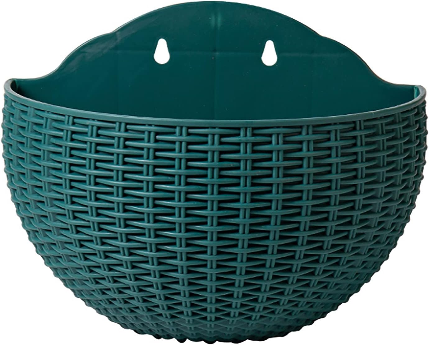 Hanging Planter Pot Half Round Imitation Rattan European