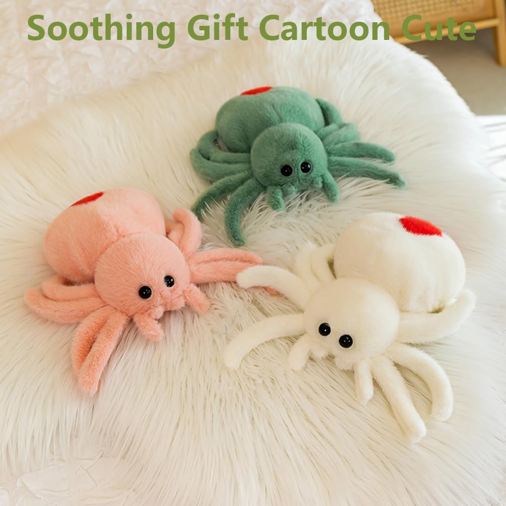 Spider Plush Throw Pillow Spider Pillows Cute Spider Shaped Throw Pillow Super Soft Plush Pillow Plush Spider Stuffed Animal Pillow Ideal Gift for Christmas Sofa Bedroom Decor?Pink 9.8 in?