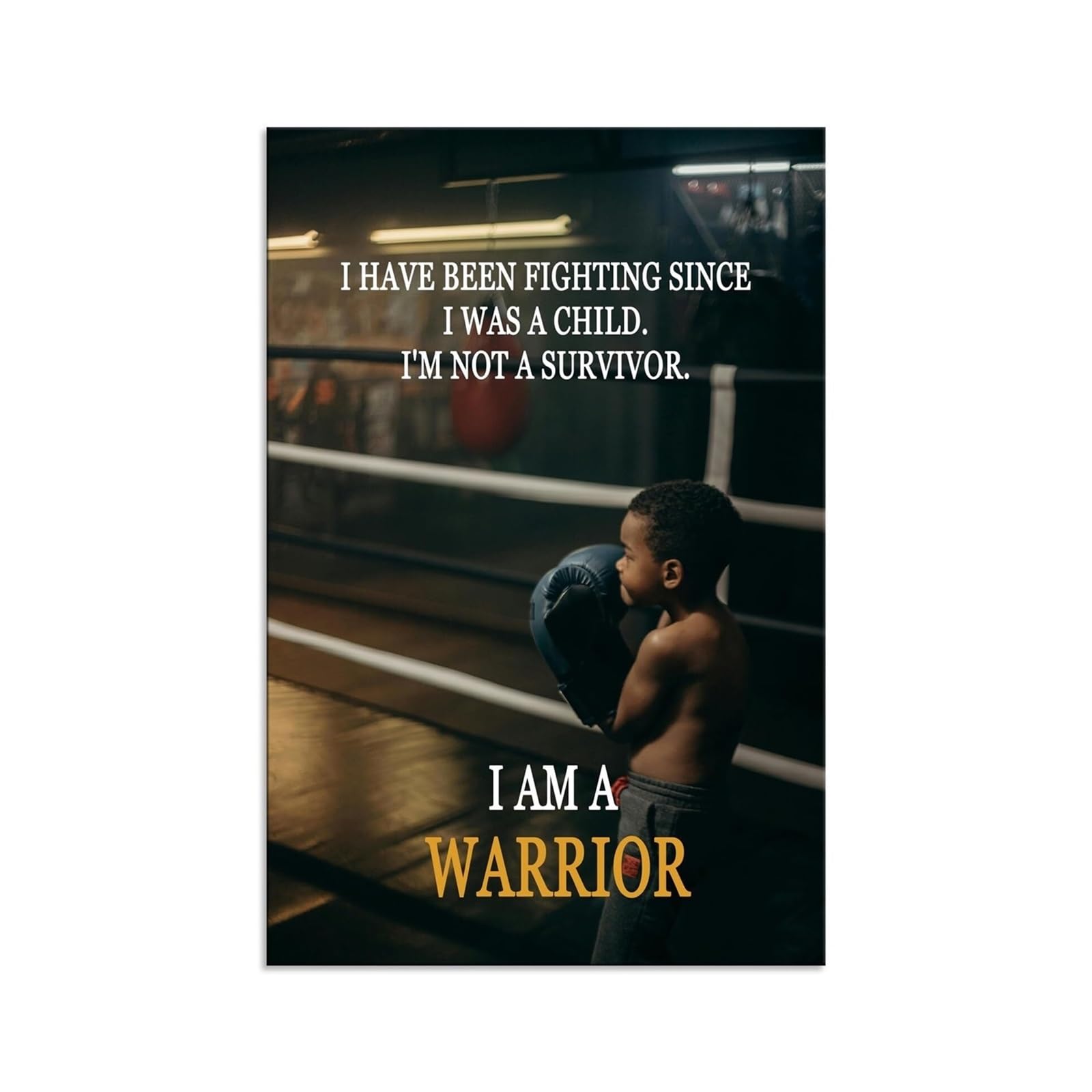 HGETJOHXEM Fighter's Pride Inspirational Poster - Boxing & MMA Gym Wall Decor, Motivational Art for Home, Bedroom & Sports Room(Unframed,08x12inch(20x30cm))