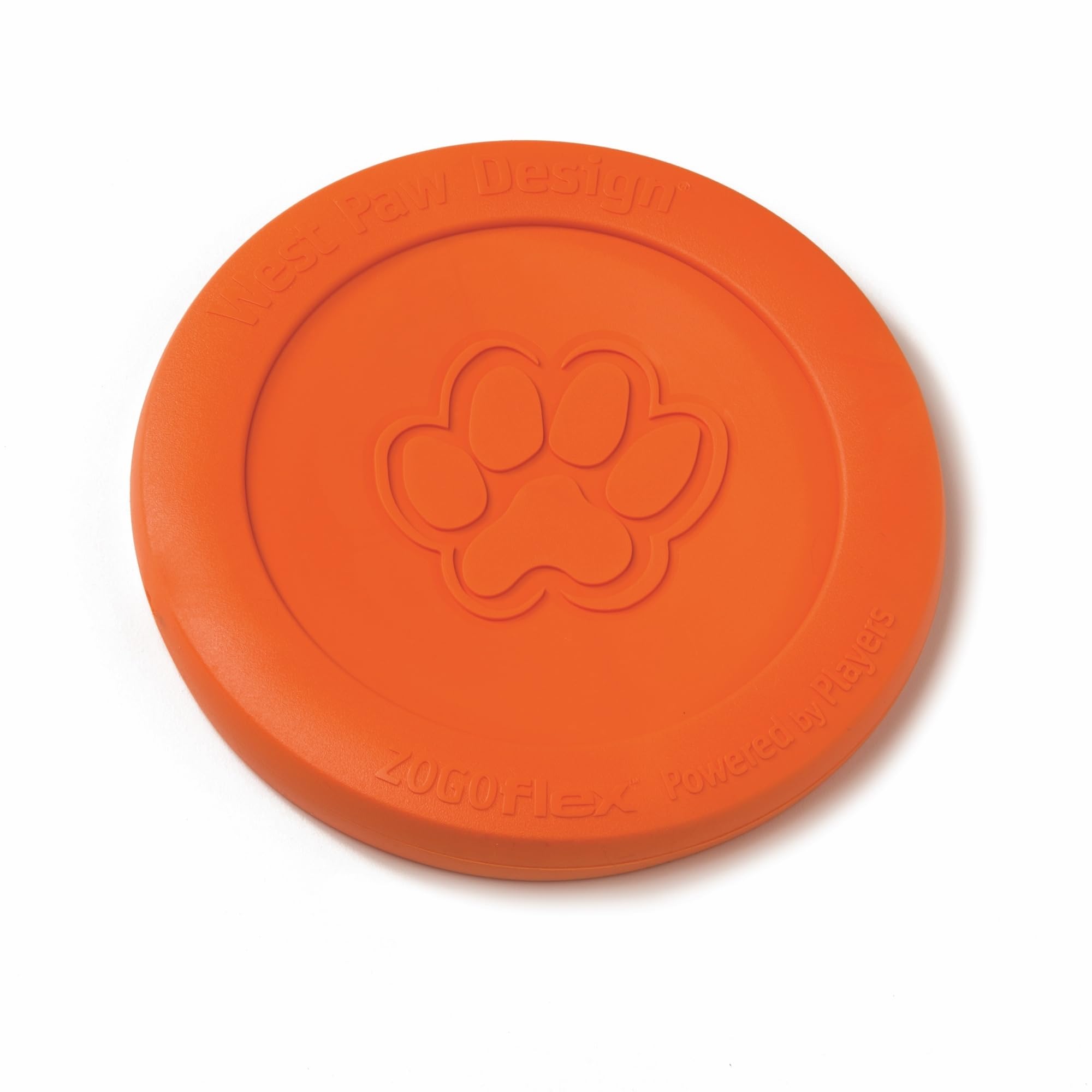 Frisbee incassable pour chien West Paw Zogoflex L mandarine contre l'ennui