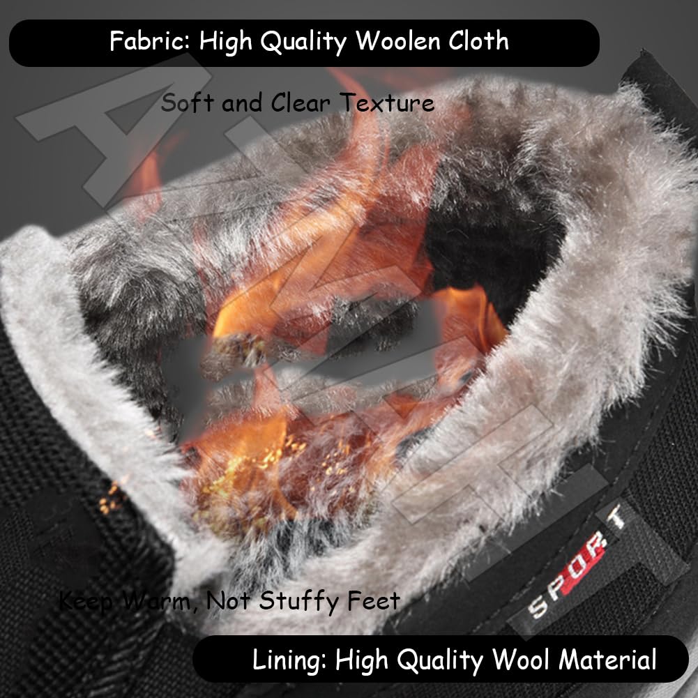 Mocasines sin Cordones para Hombre Invierno Cálidas Peluche Botas Zapatillas diabéticas Vendaje Zapatos pies lesionados y Zapatos hinchados,Negro,40/250mm
