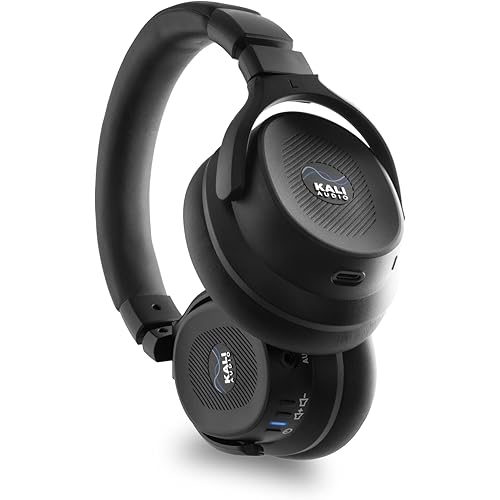 Kali Audio HP-1 Multi-Reference Studio Headphone with Bluetooth, 40hr Long Battery Life, Over Ear Noise Cancelling with Mic, for Mixing, Monitoring, Audio Production, Gaming, 3 Selectable voicings