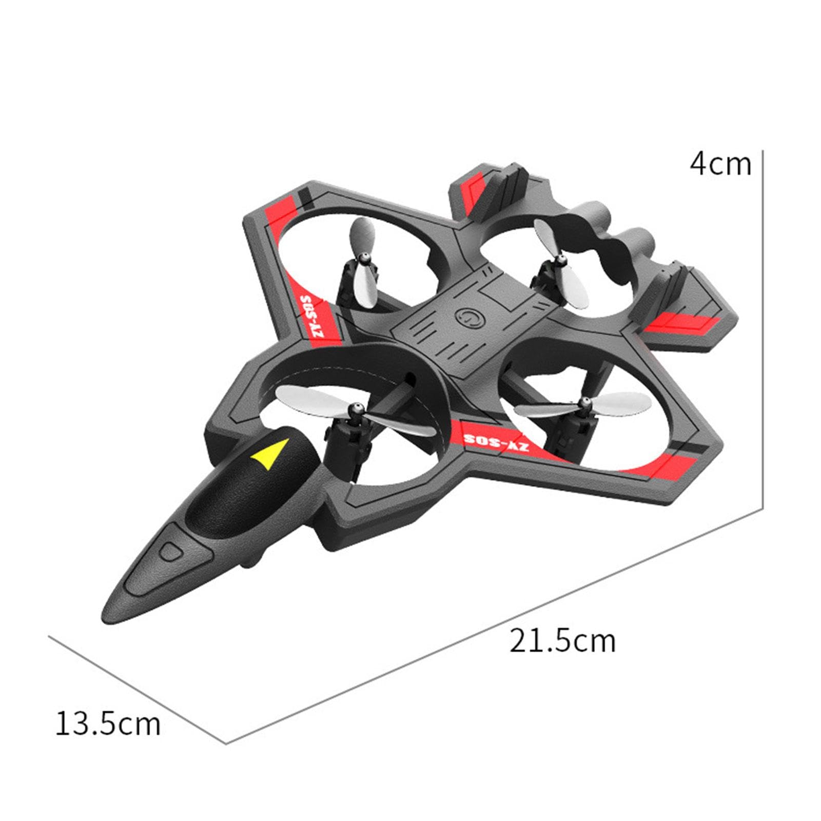 Aereo Radiocomandato Telecomando Aereo Modello RC Giocattolo Volo all’Aperto Luci Colorate Acrobazie Foam Resistente Urti Adatto per Principianti, Nero Tre Batt