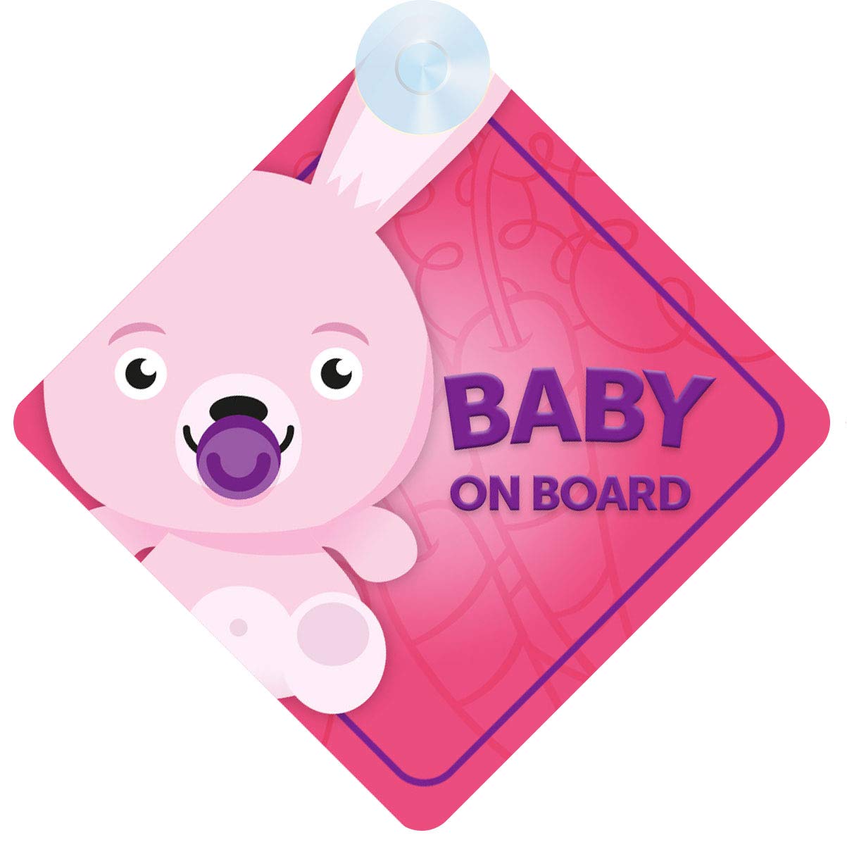 Baby Rabbit on Board Car Sign (Baby on Board) Boy or Girl Children's Non Personalised Animal Theme