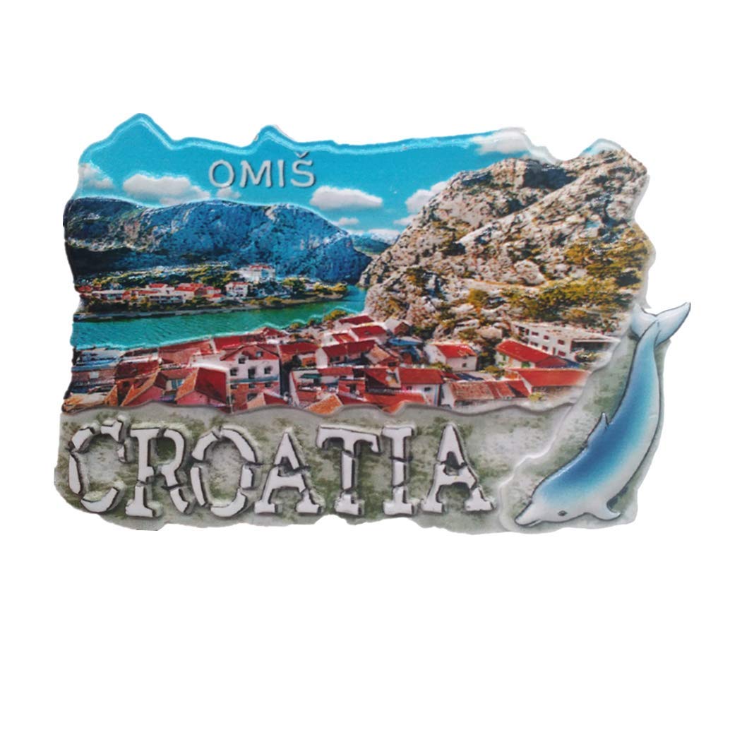Kroatien 3D Kühlschrankmagnet - Muschel Souvenir Aus Kunstharz Für Urlaubserinnerungen