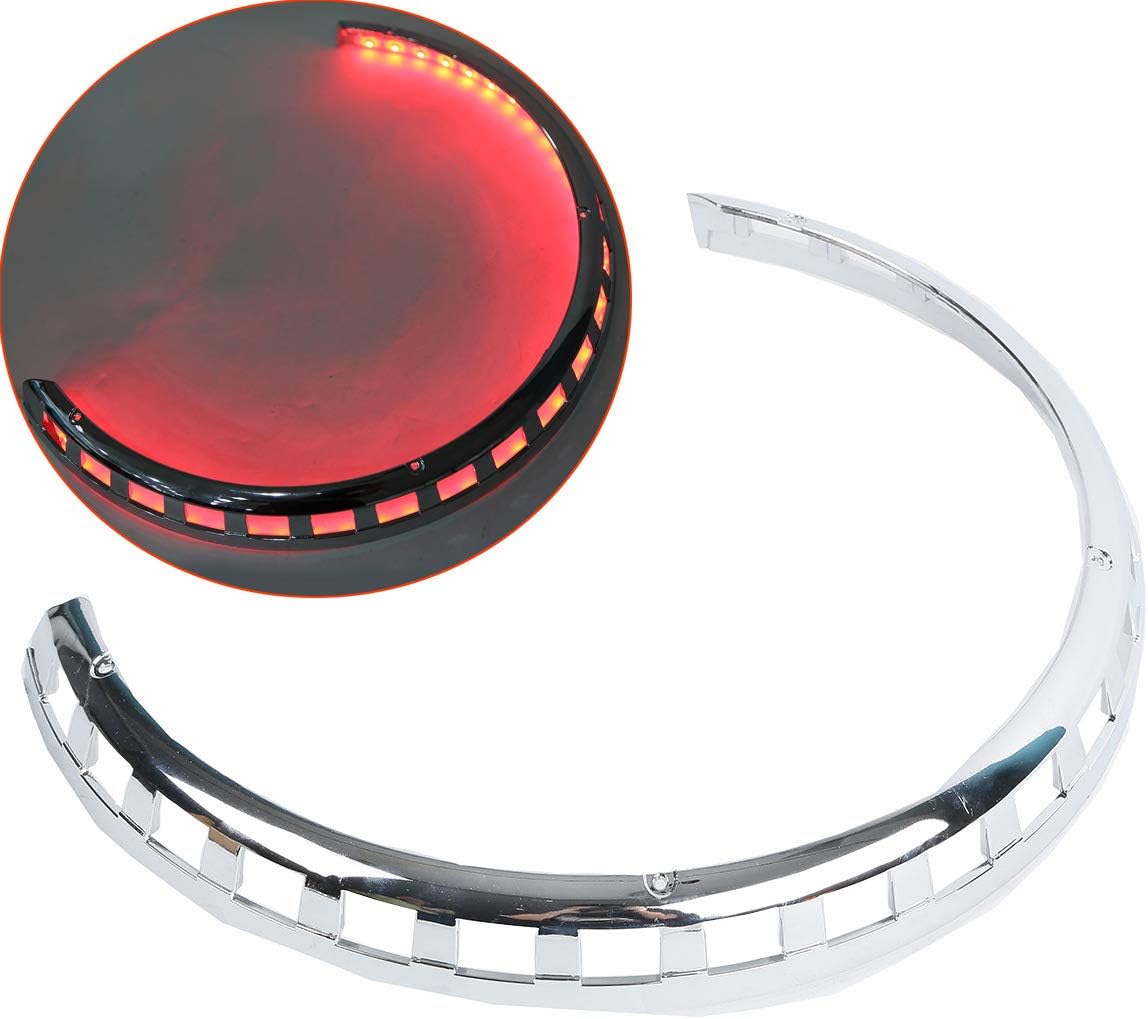 Green-L Motorcycle Brake Rotor Cover LED Light Fire Rings Fit for Honda Goldwing GL1800 2001-2017 F6B 2013-2017 (Red Light)