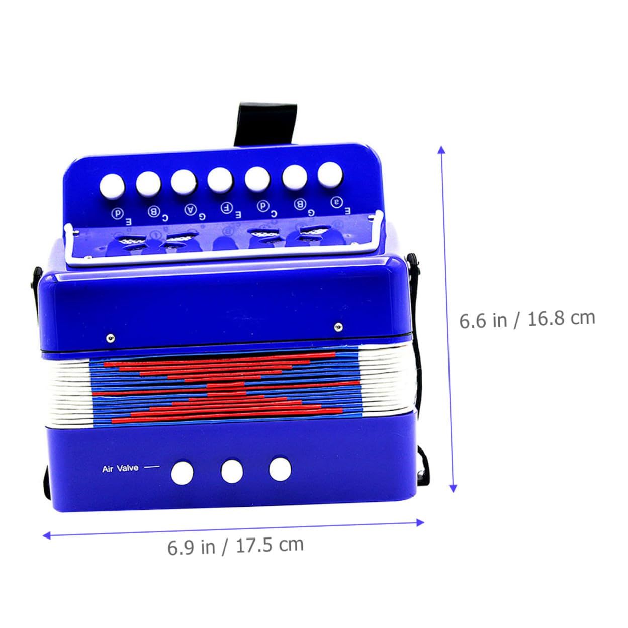 Beaupretty Fisarmonica per Giocattolo Musicale Introduttivo Strumento Educativo per Principianti Organetto Blu Facile da Suonare e Divertente