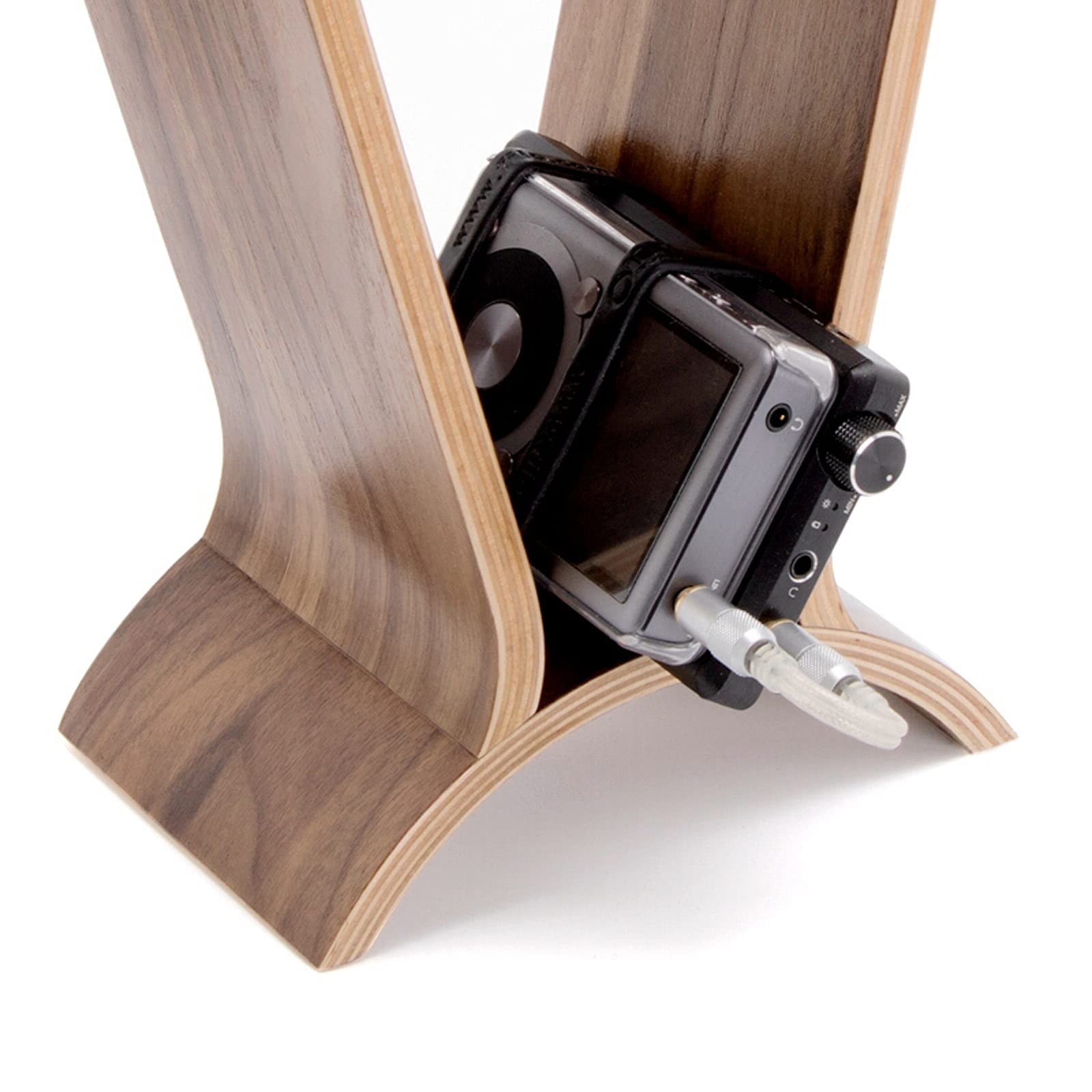 TOMYEUS Supporto per Cuffie Classico Cuffia in Legno Cuffia a Cuffia a Cuffia Walnut Wood Hanger Auricolare Display Gaming Cuffie Display (Tipo di Ponte ad Arco) Cuffie ​Supporto