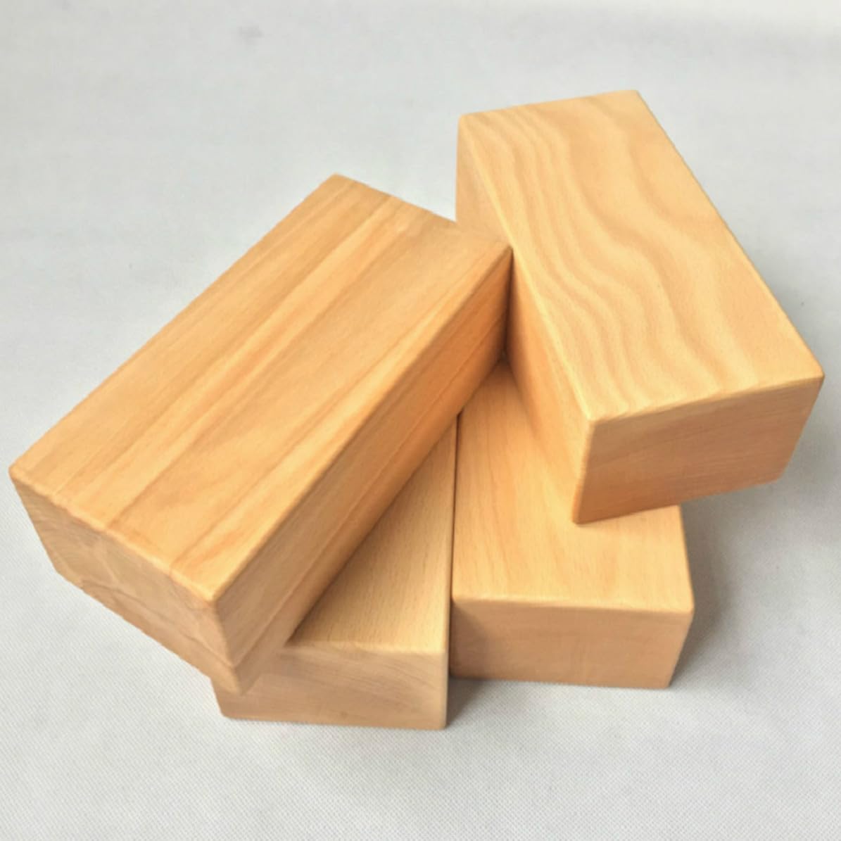 Bloque de Yoga de Madera de Haya Ladrillo Auxiliar de Yoga Alta Densidad Color Amarillo Fácil de Limpiar y Danza