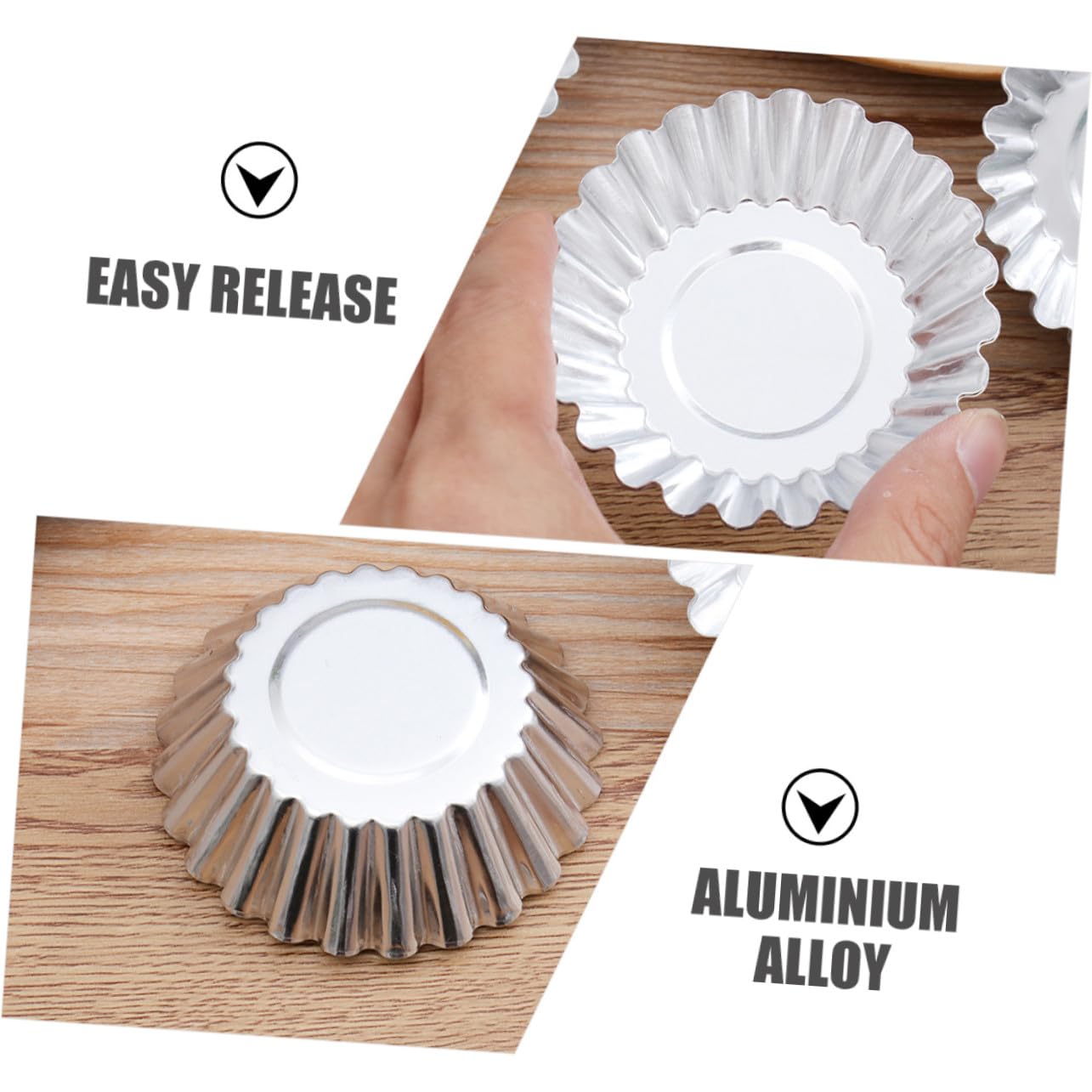 Gadpiparty 100pièces Moules à Cupcakes et Tartelettes Alliage Aluminium Caissettes de Cuisson pour Muffins et Gâteaux