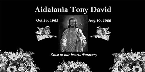 Miniatura 8 de Lápidas de cementerio, lápidas para tumbas, piedras conmemorativas, lápida plana (24 x 12 x 1.25 pulgadas)