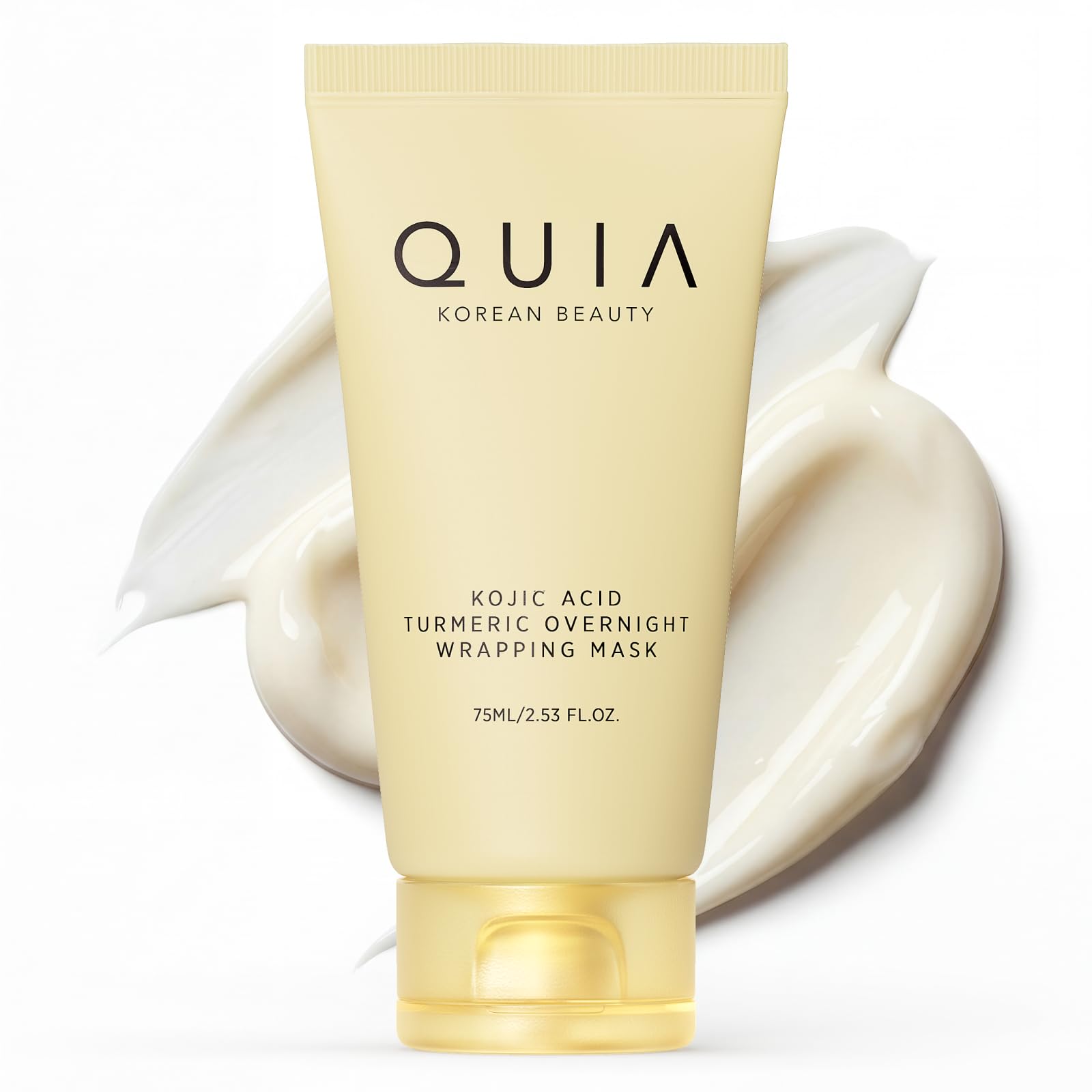 QUIA Turmeric Kojic Acid Overnight Wrapping Mask Hydration Mask for Glowing Skin Evens Tone Soothes Redness and Improves