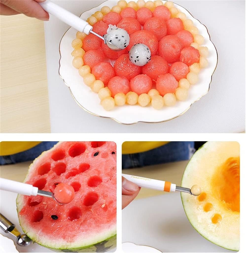 3pcs Stainless Steel Fruit Digger Watermelon Spoon Platter Tool Set Small Divider Carving
