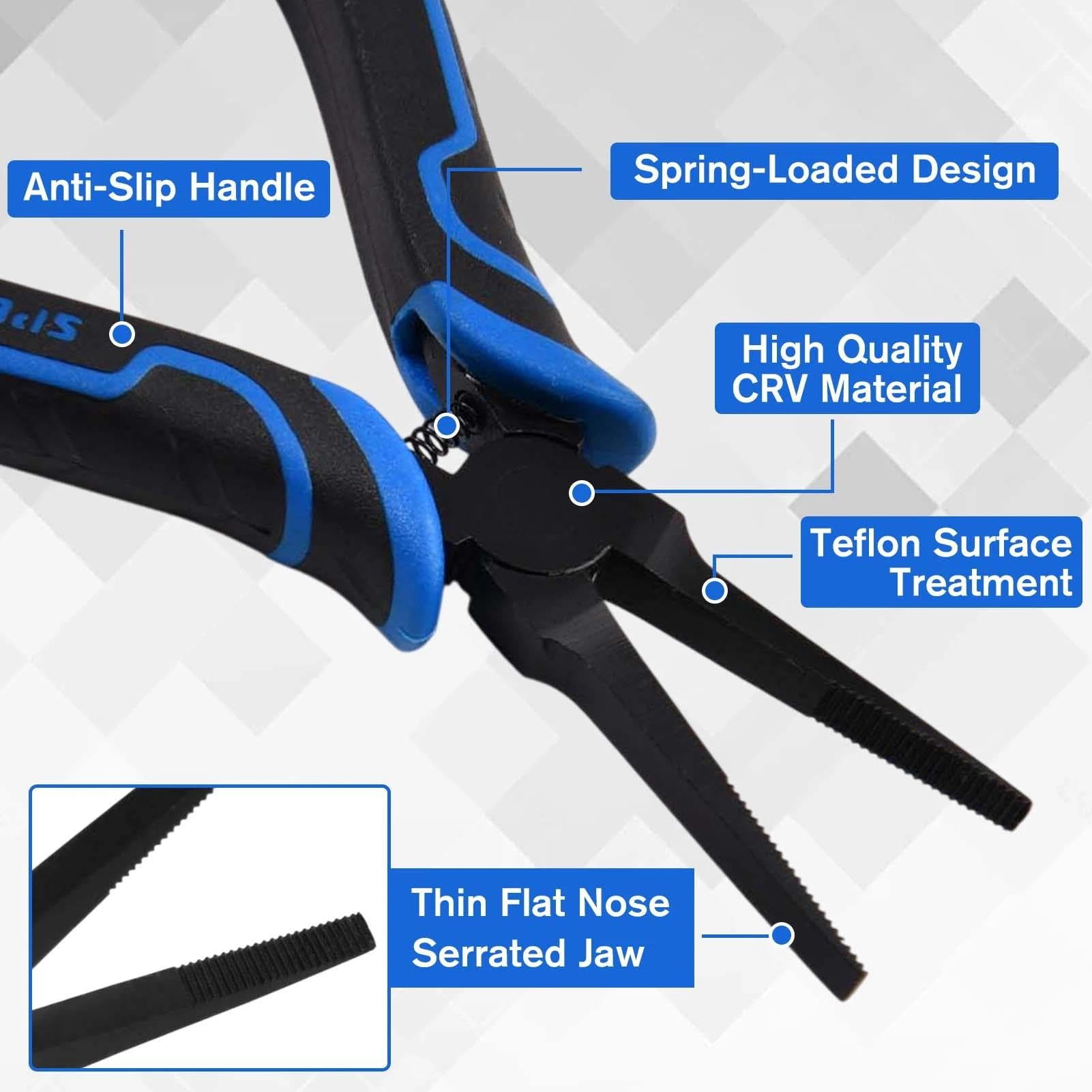 SPEEDWOX 5 Inch Thin Flat Nose Pliers for Jewelry Making & PCB Repair - Image 4