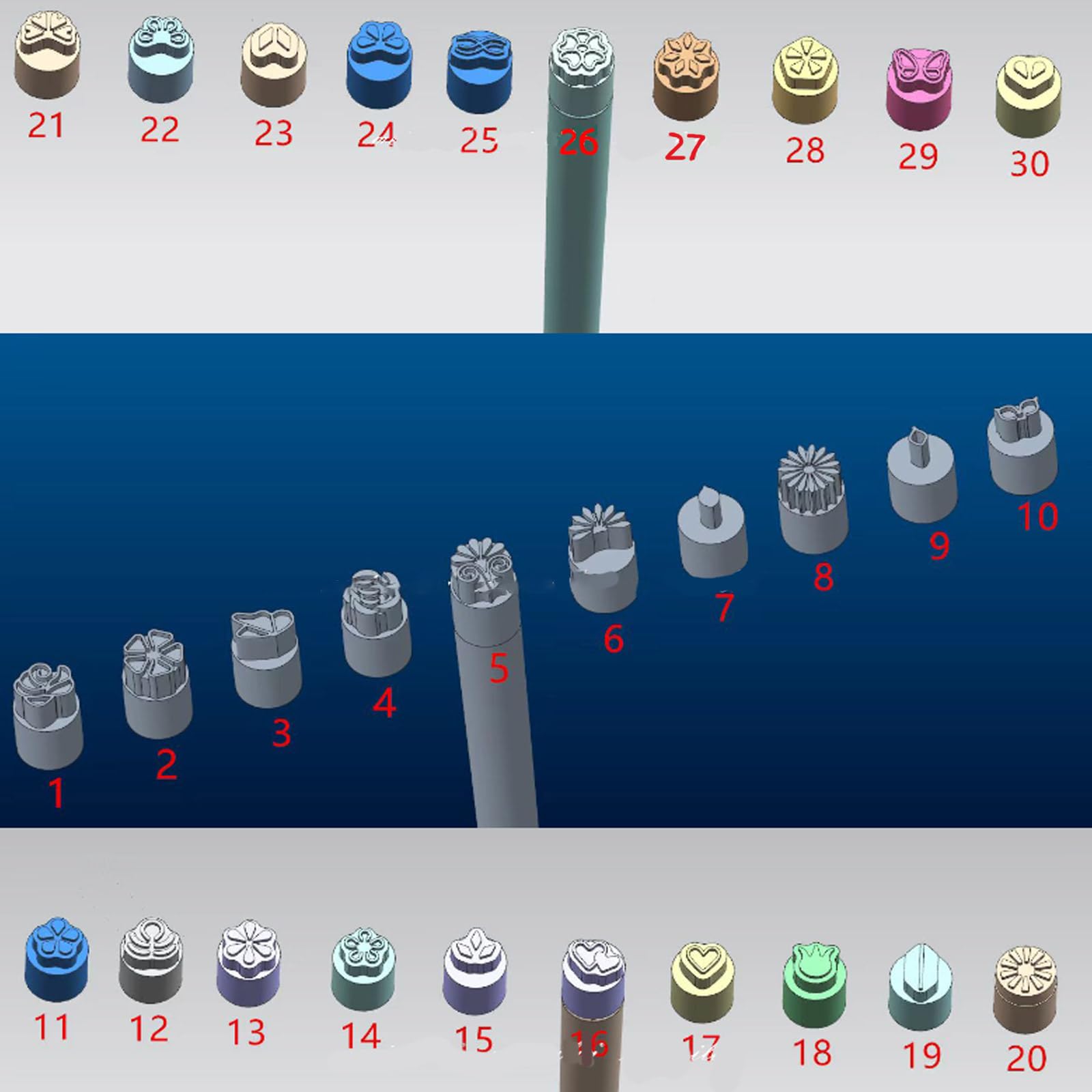 Unico Unghie Art Pen Set 30Pcs Moda Manicure Stampaggio Strumenti Per Unghie Professionali Stampaggio A Casa