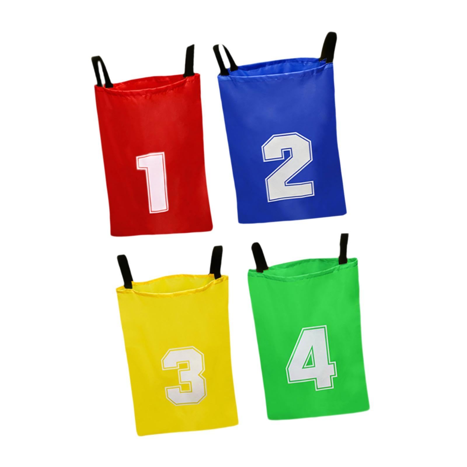 Set mit 4 Hüpfbeuteln Zum Einkaufen, Aus Strapazierfähigem Und Wiederverwendbarem Stoff mit Griff, Fördert Die Koordination, Ideal für Familienfeiern.
