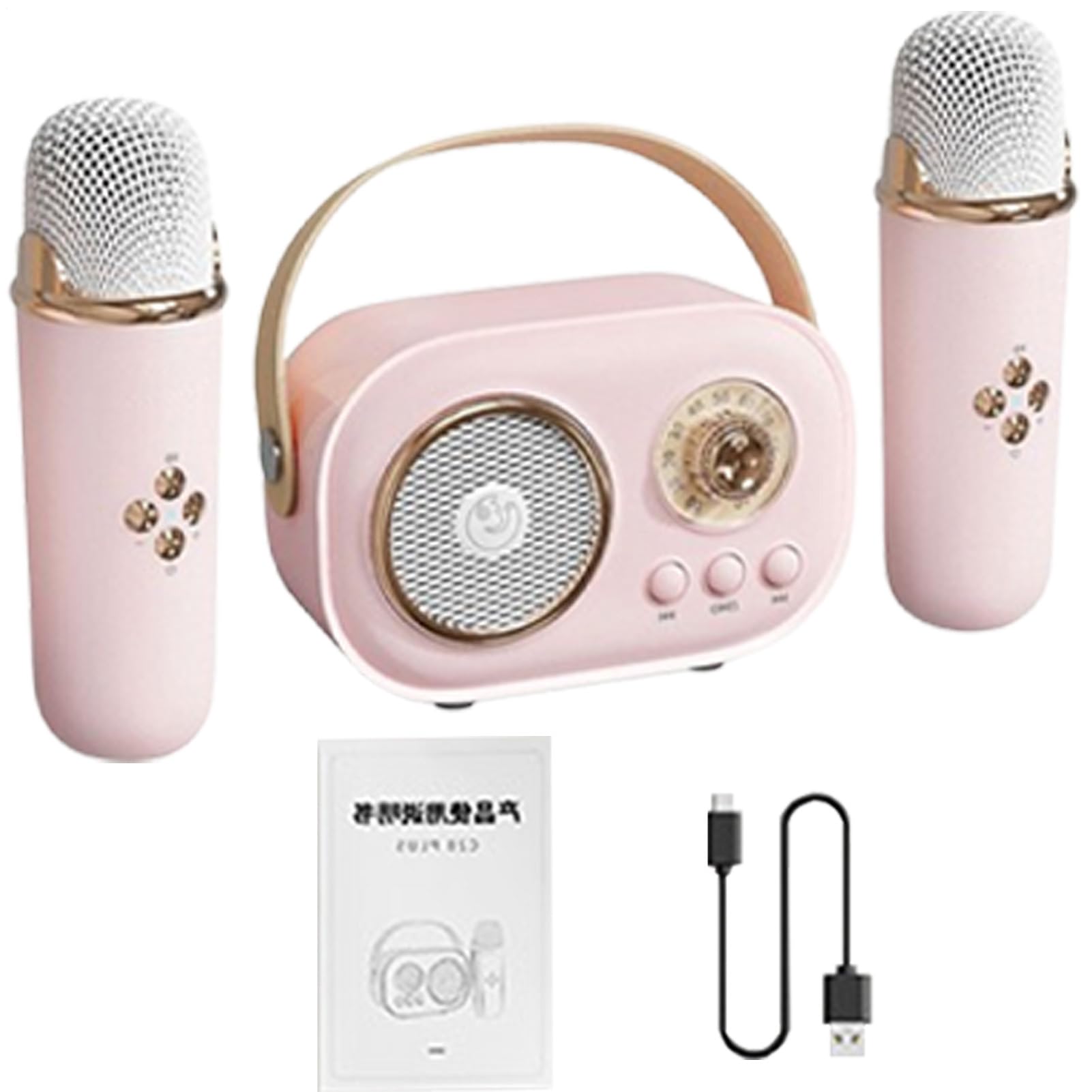 Set microfono per karaoke per bambini, karaoke con due microfoni | microfoni portatili per festival per adulti e intrattenimento domestico