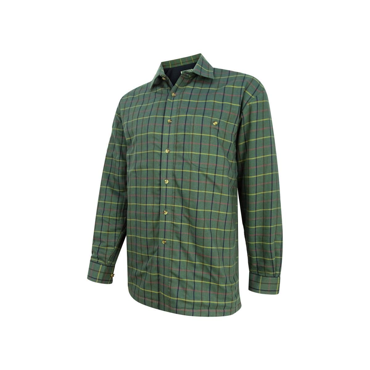 Hoggs of FifeBeech Fleece Lined Shirt Green Check