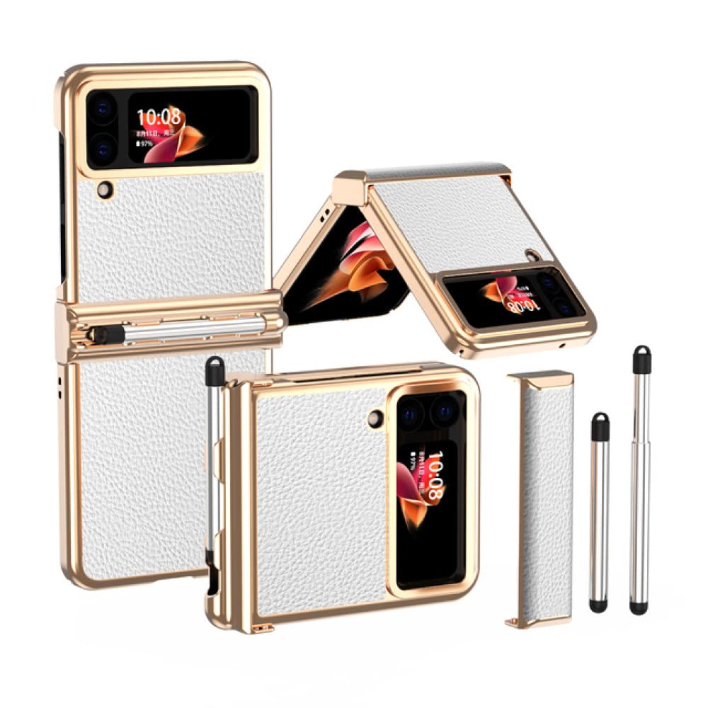 Coque Samsung Z Flip 4 antichoc avec porte-stylo et charnière de protection - 8