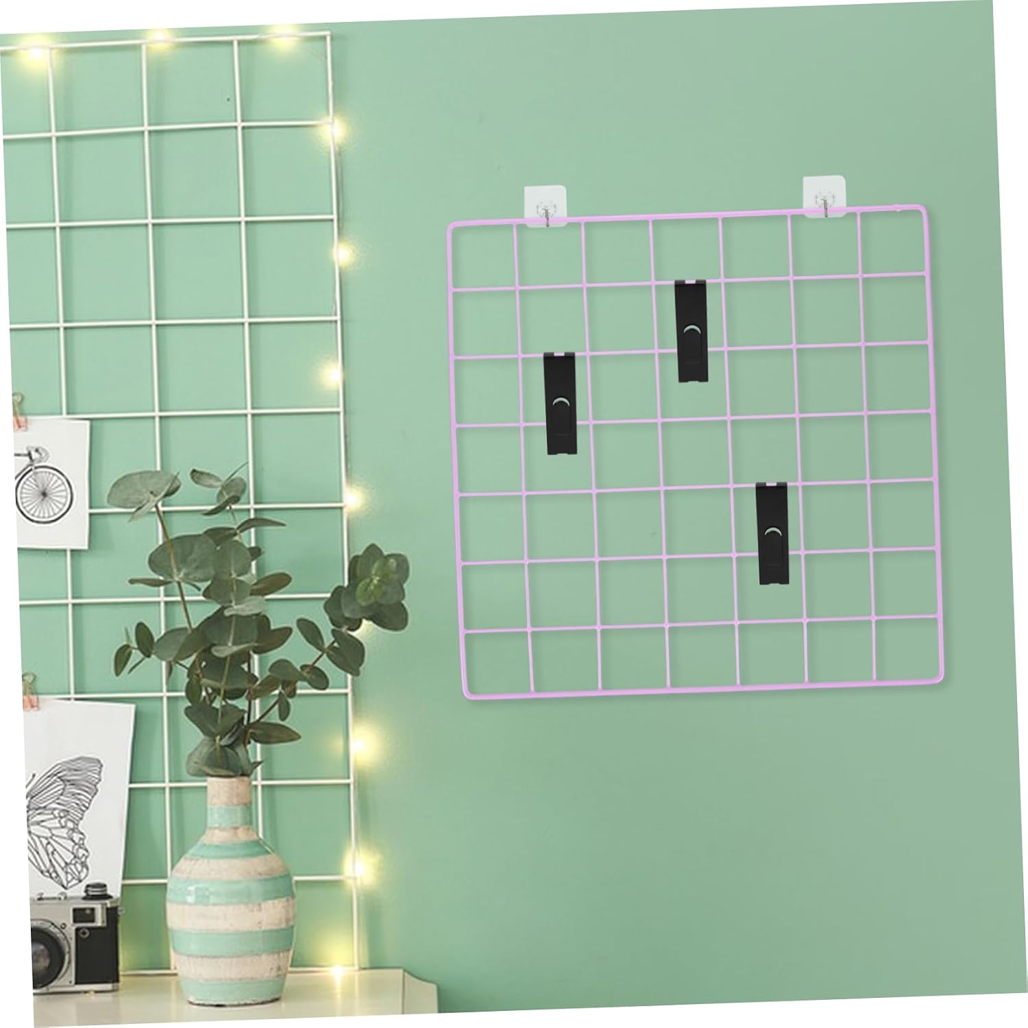 8pcs Design Hooks for Grid Wall Versatile Wall Hanging Display Hooks for Pictures and Artwork Secure and Stylish Organization for Home Decor