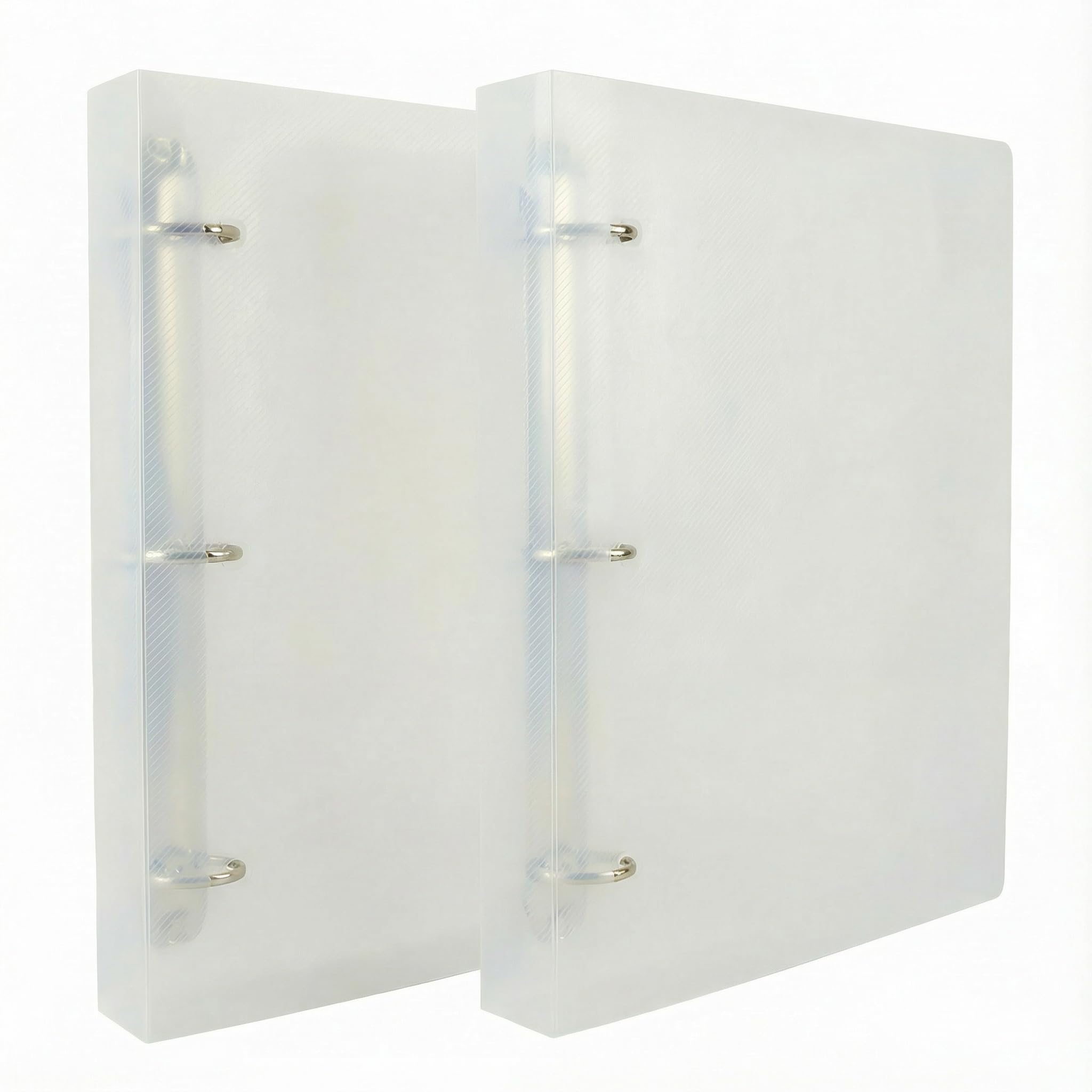 Plastic 3 Ring Binder 2 Pack - 1.4 Inch D-Ring Organizer Holds 300 Sheets